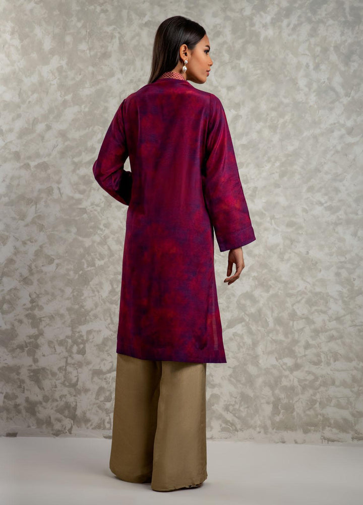 Shamaeel Ansari Luxury Pret Embroidered Silk Shirt AM-12