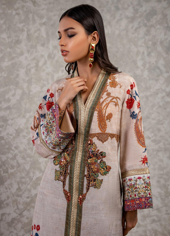 Shamaeel Ansari Luxury Pret Embroidered Silk Shirt AM-13