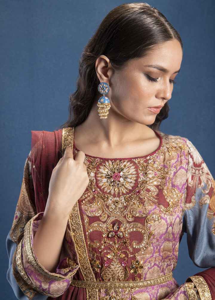 Shamaeel Ansari Luxury Pret  Silk Shirt SMA22SL S-01