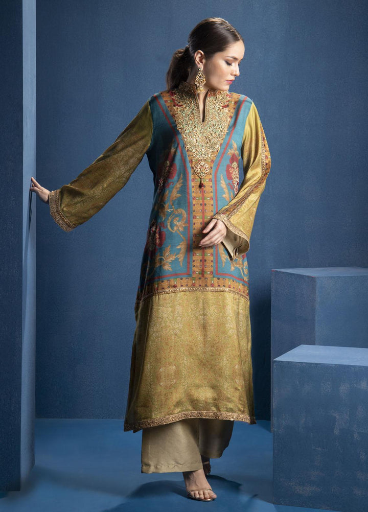 Shamaeel Ansari Luxury Pret  Silk Shirt SMA22SL S-04