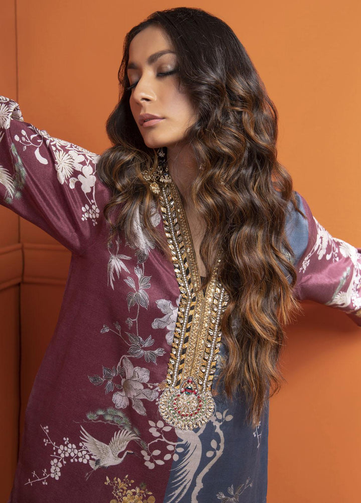 Shamaeel Ansari Luxury Pret  Silk Shirt SMA22VS V-01