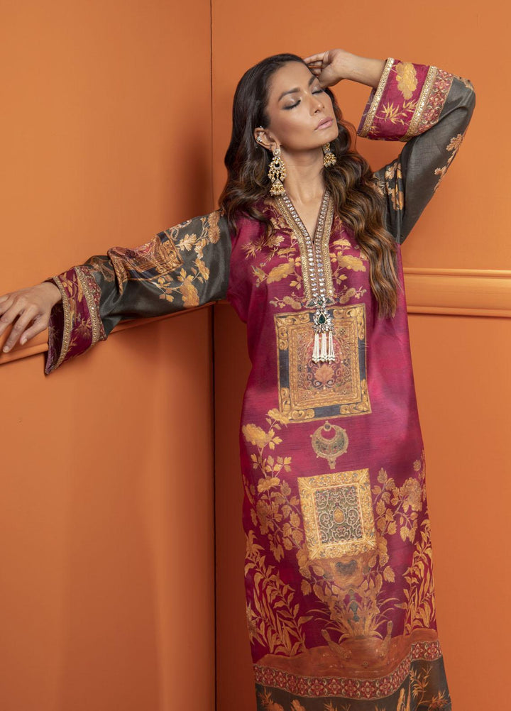 Shamaeel Ansari Luxury Pret  Silk Shirt SMA22VS V-07