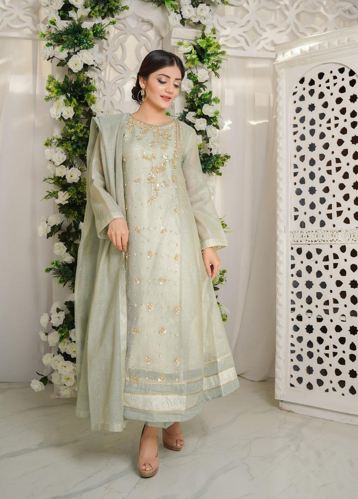 Shamooz Luxury Pret  Missouri 3 Piece Dress SHM23MP Frank Green /SEM-0370