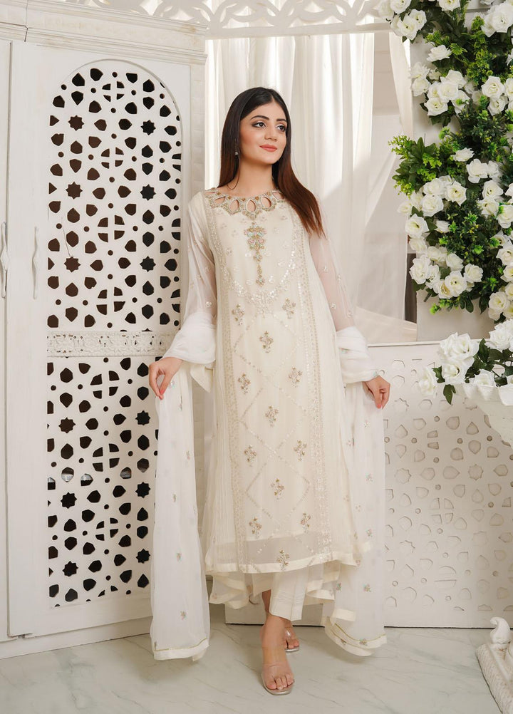 Shamooz Luxury Pret  Chiffon 3 Piece Dress SHM23MP Chambeli/ SEM-0378