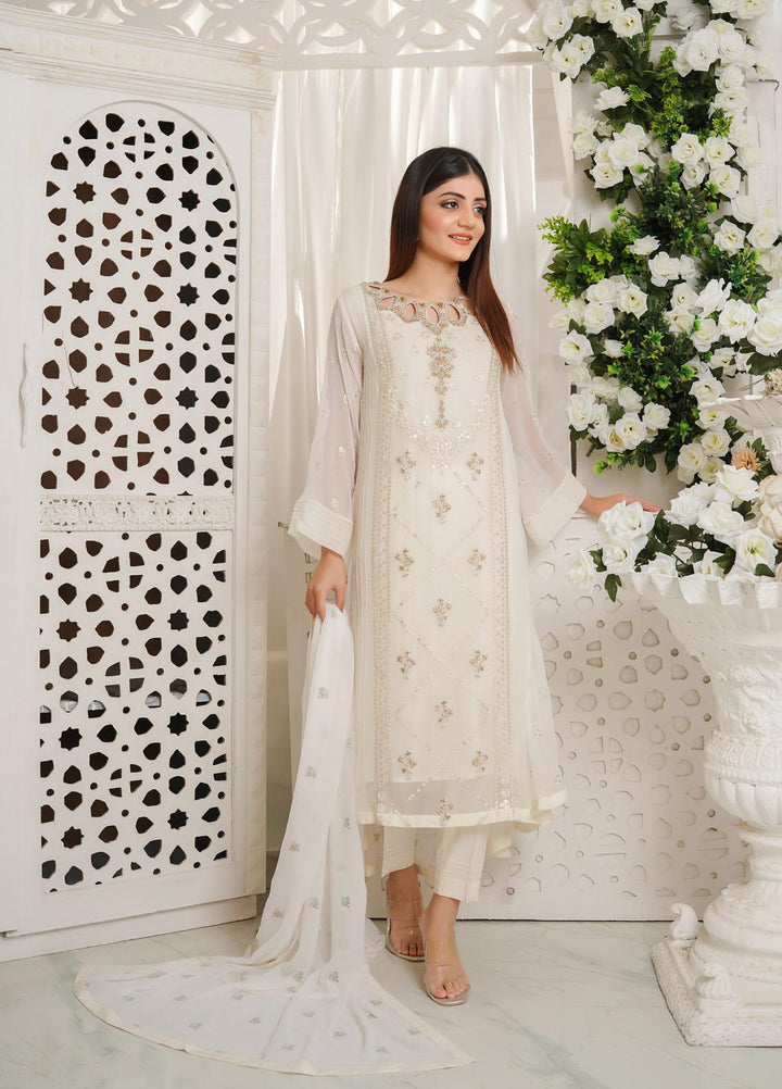 Shamooz Luxury Pret  Chiffon 3 Piece Dress SHM23MP Chambeli/ SEM-0378