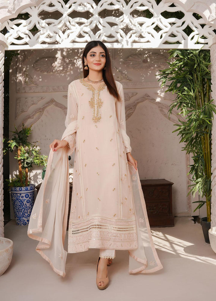 Shamooz Luxury Pret  Chiffon 3 Piece Dress SHM23MP Blossom/SEM-0381