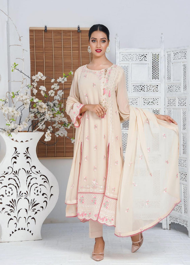 Shamooz Embroidered Chiffon Suits Unstitched 3 Piece SHM22W SU-034 - Winter Collection