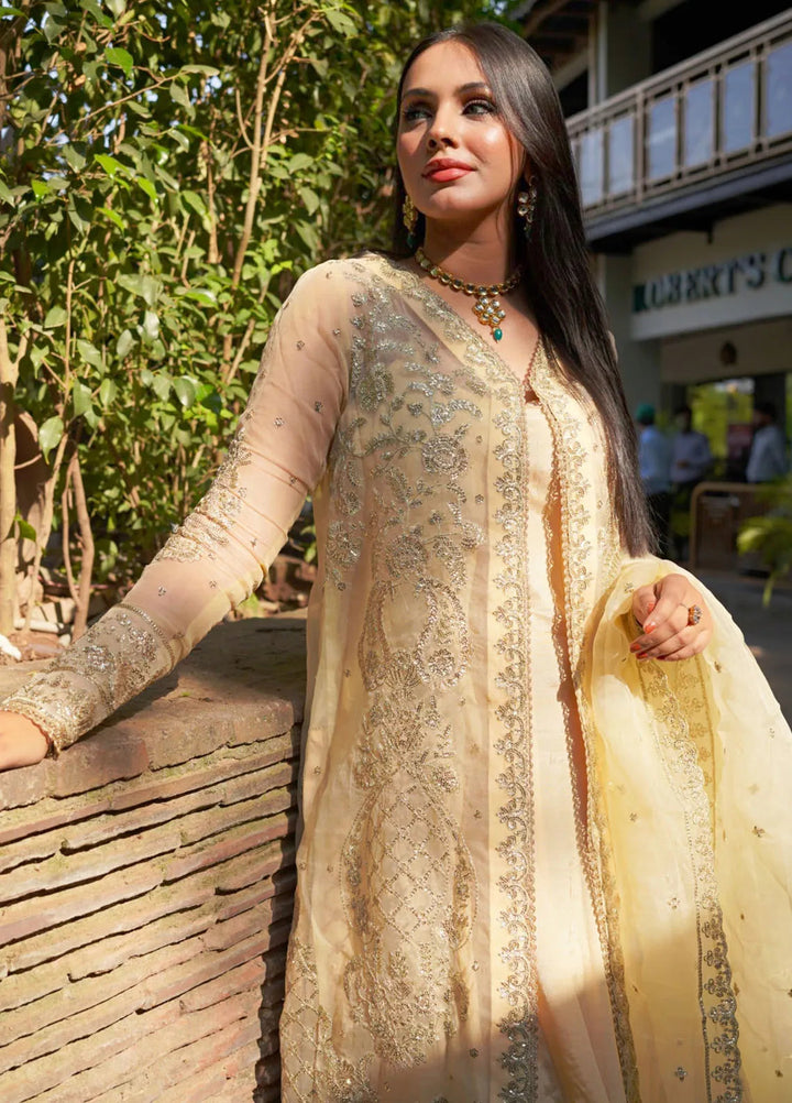 Shazme Embroidered Organza Suits Unstitched 3 Piece Aya - Formals Collection