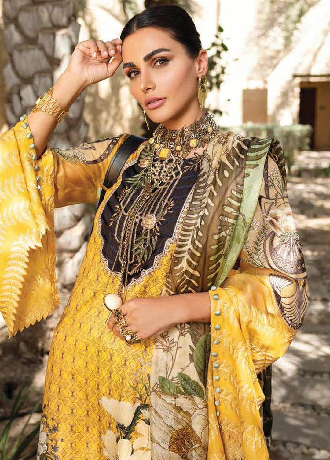 Shiza Hassan Embroidered Lawn Suits Unstitched 3 Piece SH21LL 10-B LIYANA - Luxury Collection