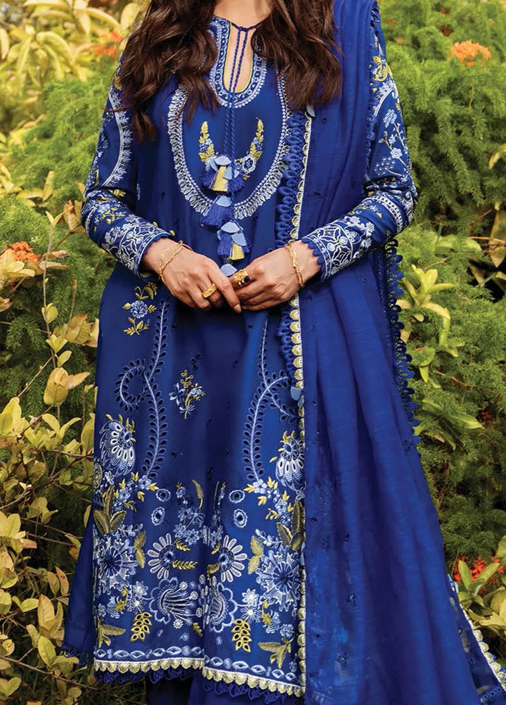 Siraa by Sadaf Fawad Khan Embroidered Lawn Suit Unstitched 3 Piece SDF24SL Dalia A - Summer Collection