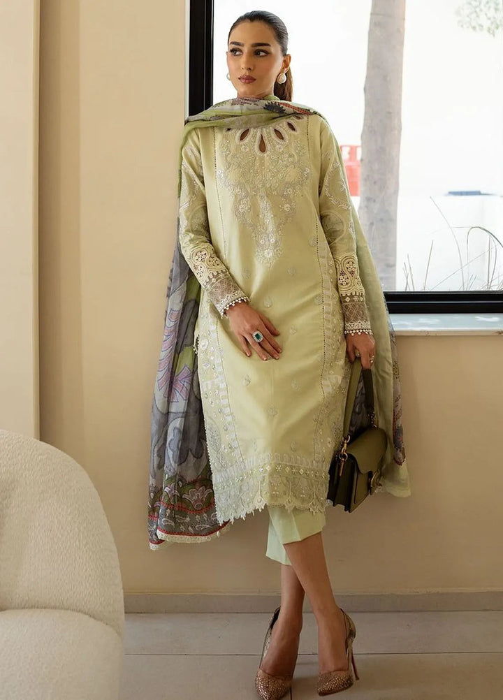 Siraa by Sadaf Fawad Khan Embroidered Lawn Suit Unstitched 3 Piece SDF24SL Gina B - Summer Collection