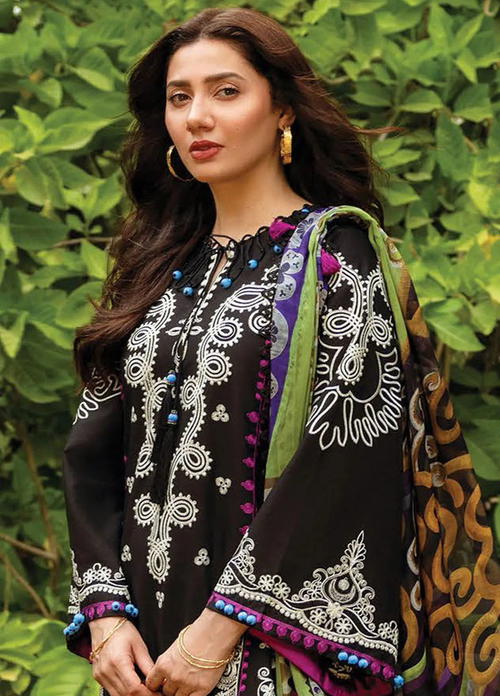 Siraa by Sadaf Fawad Khan Embroidered Lawn Suit Unstitched 3 Piece SDF24SL Helen A - Summer Collection