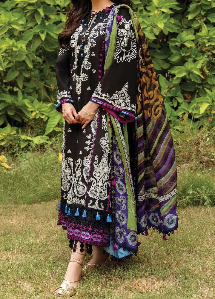 Siraa by Sadaf Fawad Khan Embroidered Lawn Suit Unstitched 3 Piece SDF24SL Helen A - Summer Collection