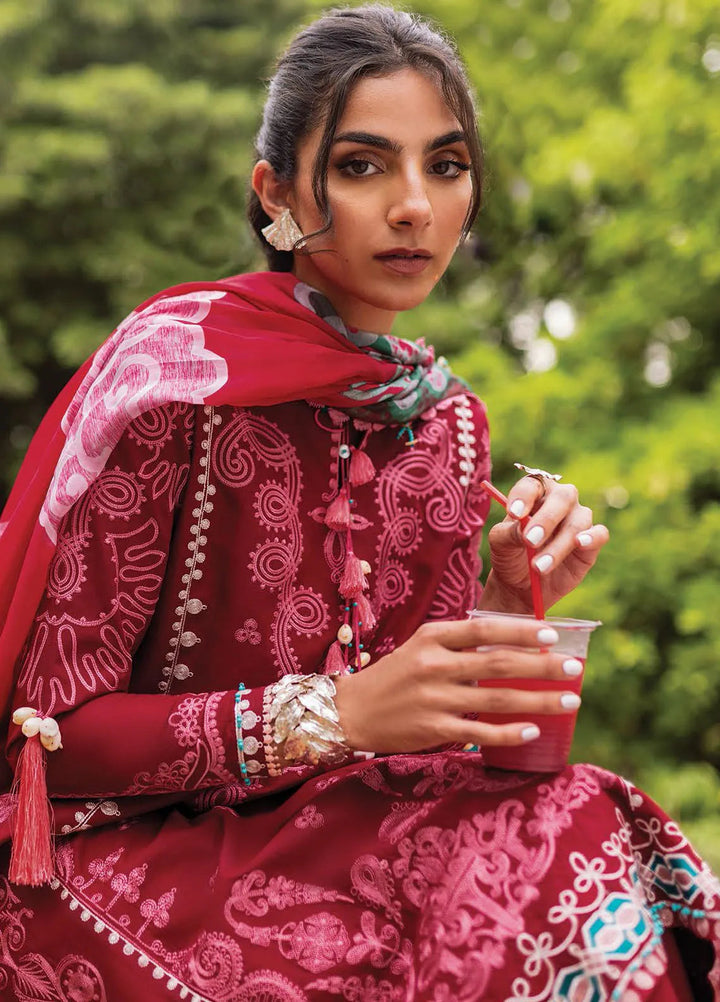 Siraa by Sadaf Fawad Khan Embroidered Lawn Suit Unstitched 3 Piece SDF24SL Helen B - Summer Collection