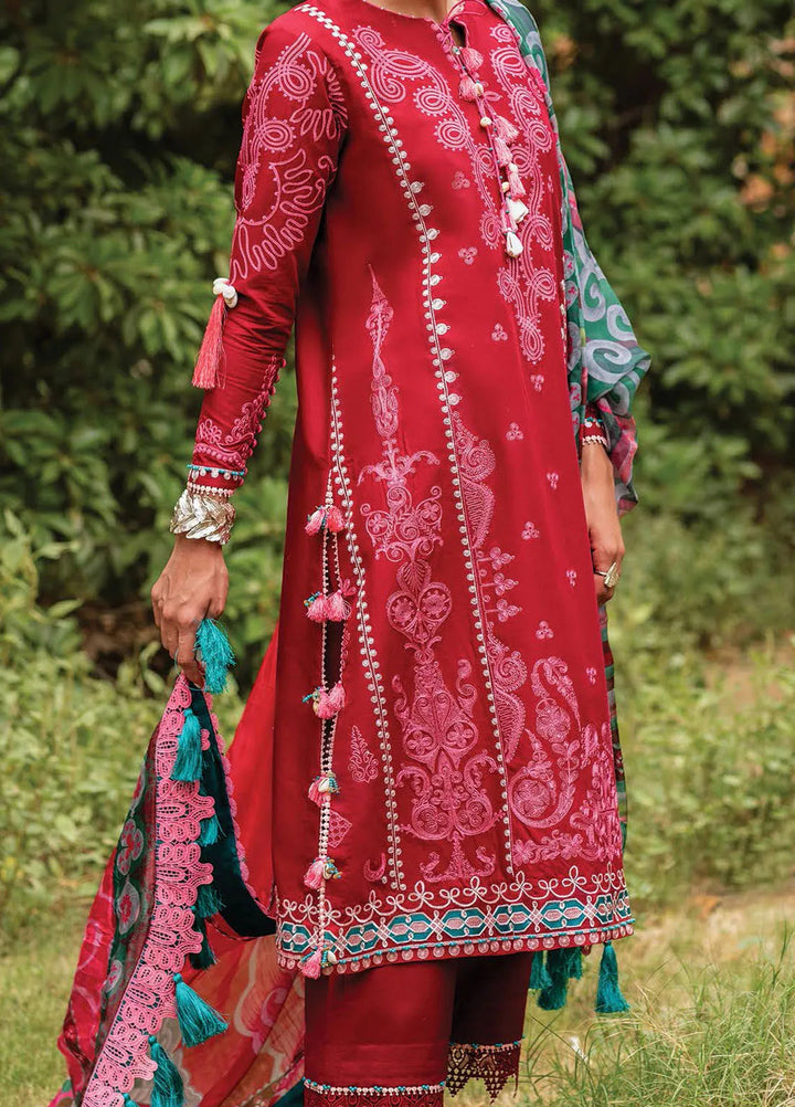 Siraa by Sadaf Fawad Khan Embroidered Lawn Suit Unstitched 3 Piece SDF24SL Helen B - Summer Collection