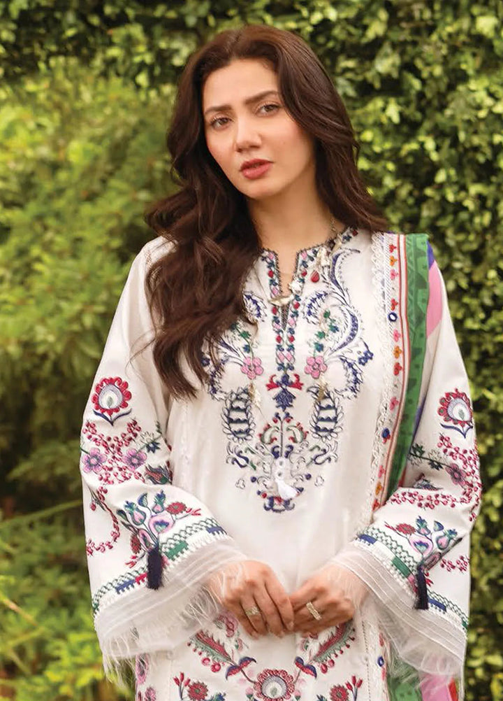 Siraa by Sadaf Fawad Khan Embroidered Lawn Suit Unstitched 3 Piece SDF24SL Suzani A - Summer Collection