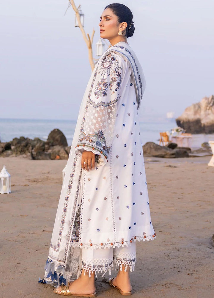 Siraa By Sadaf Fawad Khan Embroidered Lawn Suits Unstitched 3 Piece SDF24S Amira A - Luxury Collection