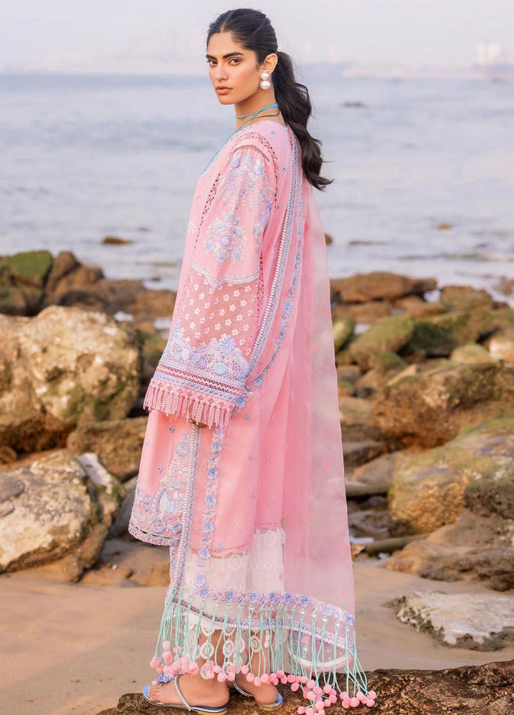 Siraa By Sadaf Fawad Khan Embroidered Lawn Suits Unstitched 3 Piece SDF24S Amira B - Luxury Collection