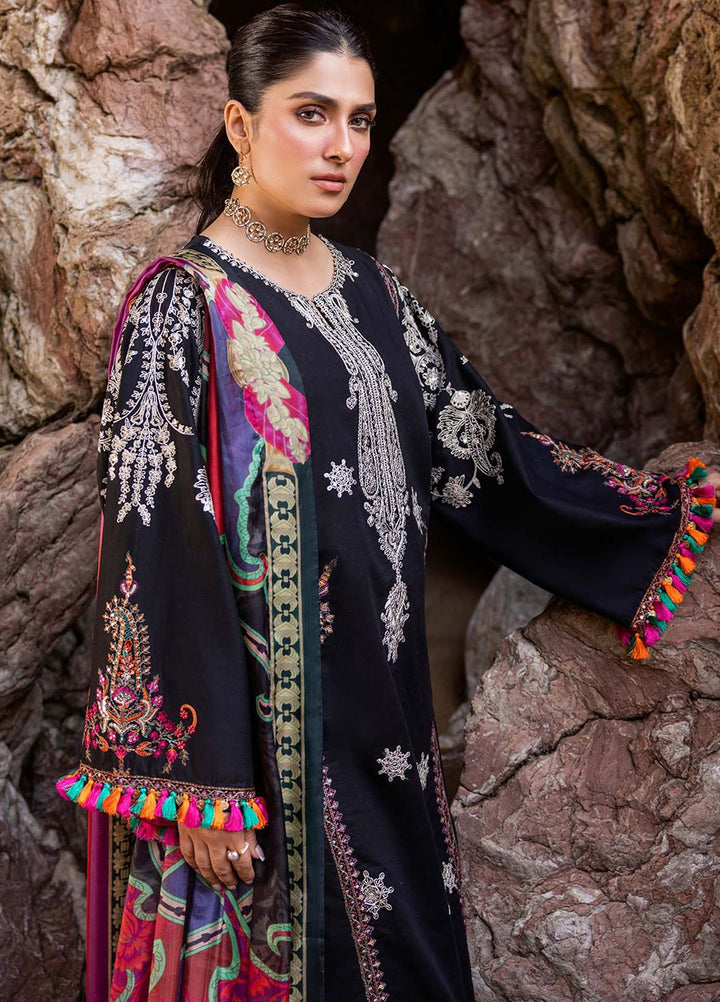 Siraa By Sadaf Fawad Khan Embroidered Lawn Suits Unstitched 3 Piece SDF24S Nuha A - Luxury Collection