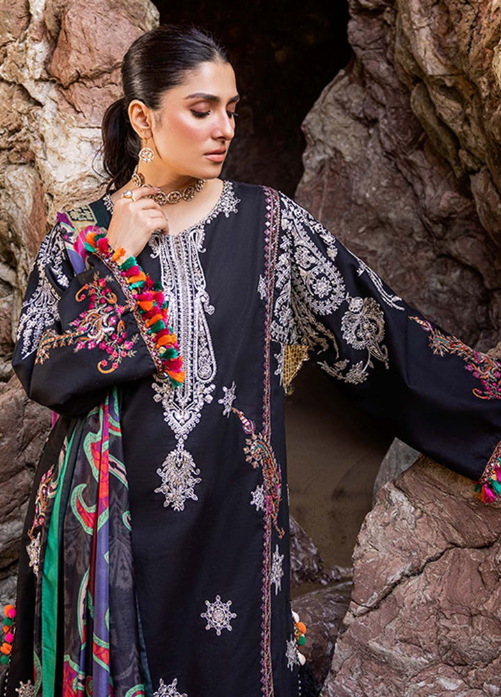 Siraa By Sadaf Fawad Khan Embroidered Lawn Suits Unstitched 3 Piece SDF24S Nuha A - Luxury Collection