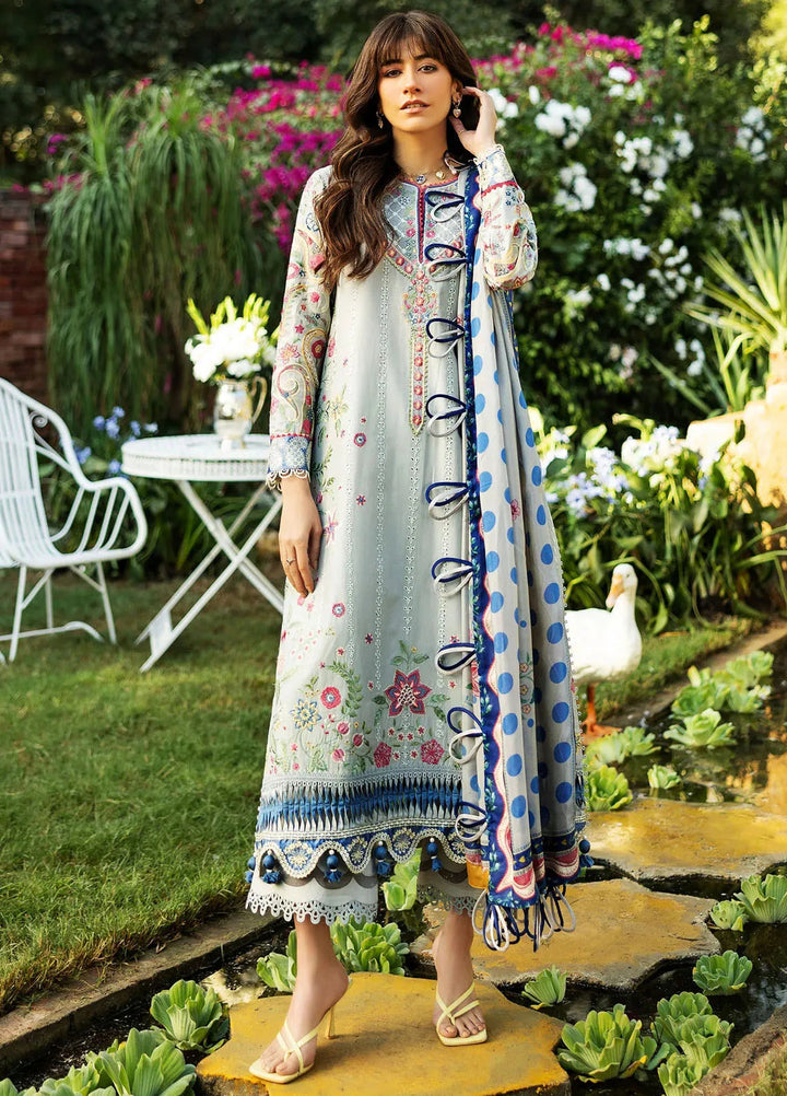 Siraa by Sadaf Fawad Khan Embroidered Lawn Suits Unstitched 3 Piece SDF25S D-1A Paisley Garden - Summer Collection