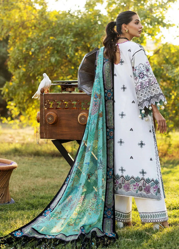 Siraa by Sadaf Fawad Khan Embroidered Lawn Suits Unstitched 3 Piece SDF25S D-2B Palm Island - Summer Collection