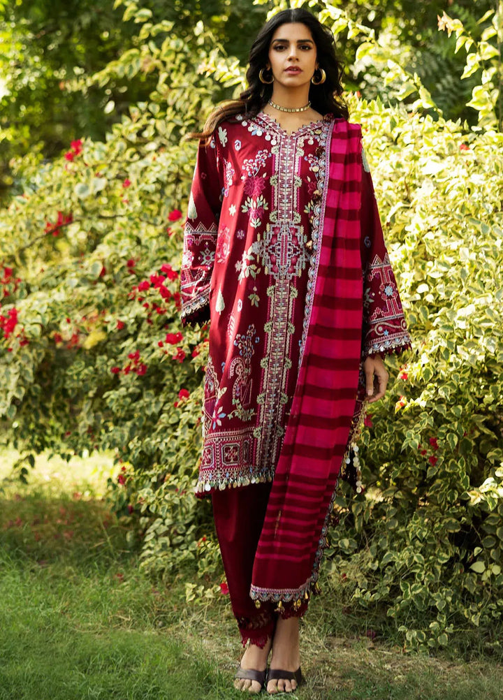 Siraa by Sadaf Fawad Khan Embroidered Lawn Suits Unstitched 3 Piece SDF25S D-5B Wisteria - Summer Collection