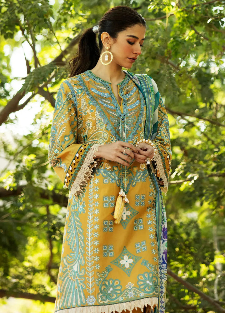 Siraa by Sadaf Fawad Khan Embroidered Lawn Suits Unstitched 3 Piece SDF25S D-6B Liana - Summer Collection