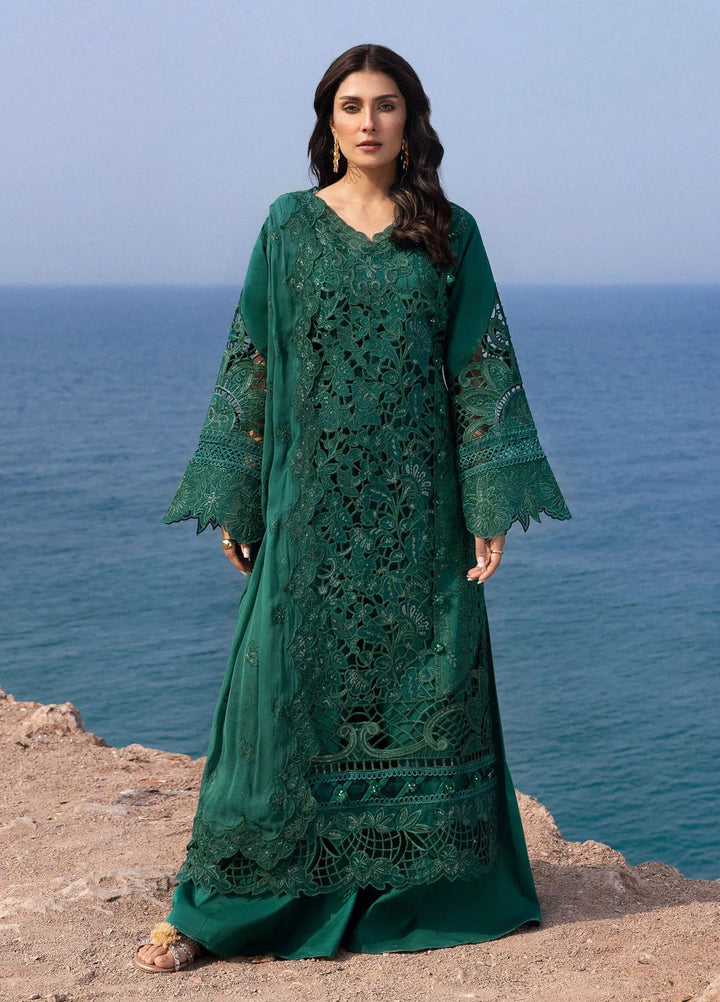 Sirene by Mahnur Embroidered Lawn Suit Unstitched 3 Piece MN25L D-1A Eirene - Summer Collection