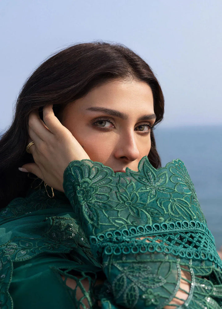 Sirene by Mahnur Embroidered Lawn Suit Unstitched 3 Piece MN25L D-1A Eirene - Summer Collection