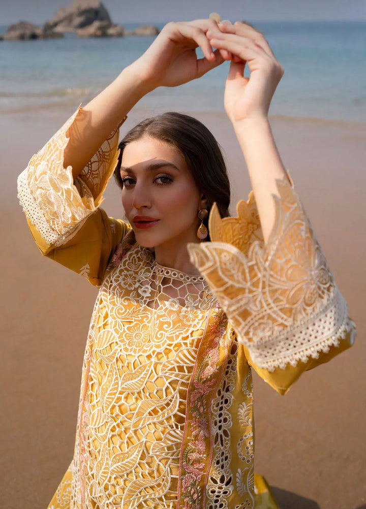 Sirene by Mahnur Embroidered Lawn Suit Unstitched 3 Piece MN25L D-2B Dahlia - Summer Collection