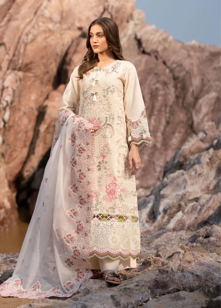 Sirene by Mahnur Embroidered Lawn Suit Unstitched 3 Piece MN25L D-5 Wisteria - Summer Collection