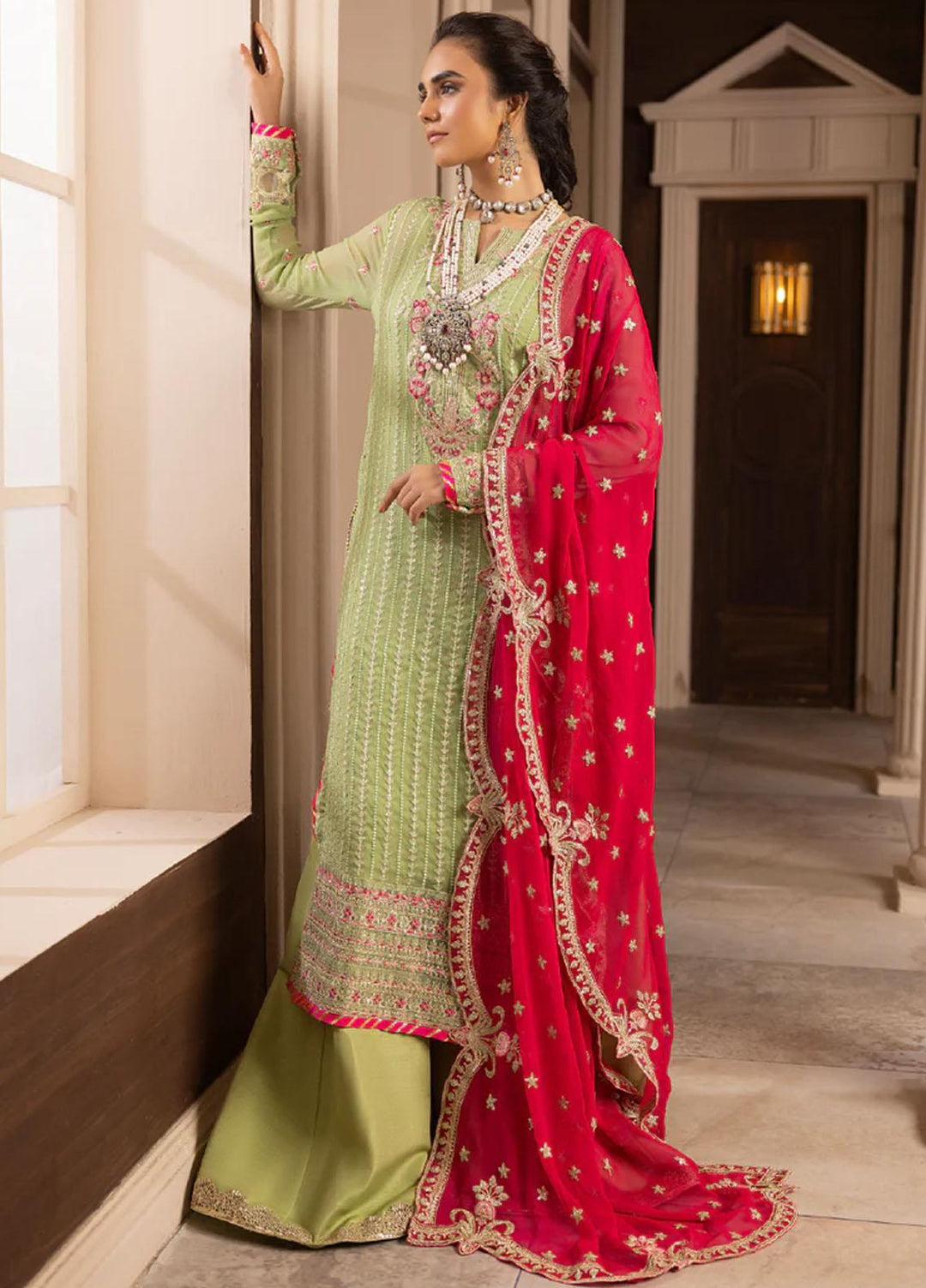 Sirr-e-Ayaa By AY Textile Embroidered Chiffon Suits Unstitched 3 Piece AYT23SA Emerald Elysium - Luxury Collection