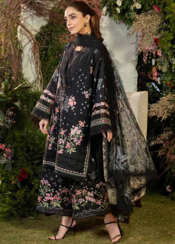 Sobia Nazir Embroidered Lawn Suit Unstitched 3 Piece SN25LL D-14B - Summer Collection
