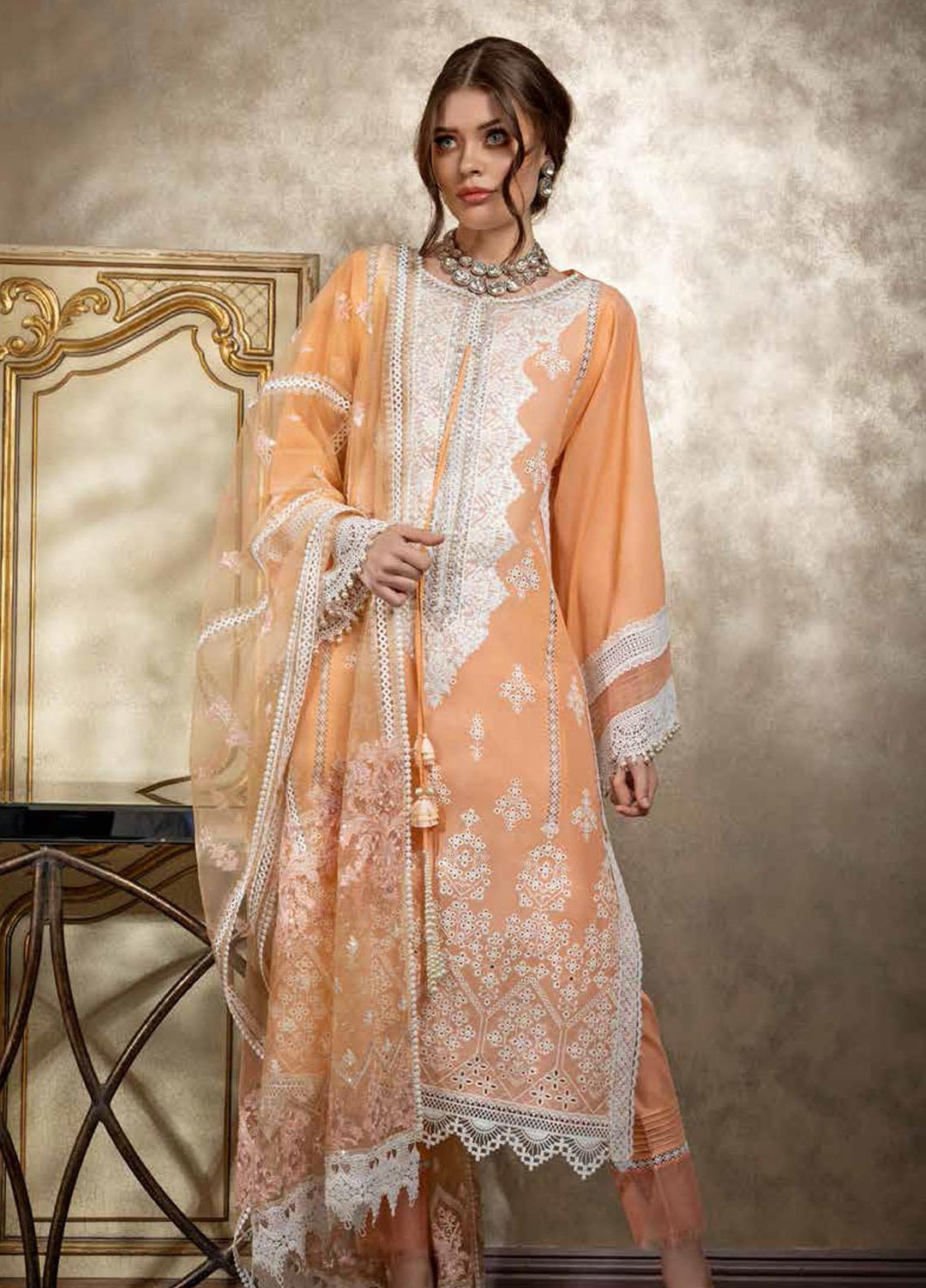 Sobia Nazir Embroidered Lawn Suits Unstitched 3 Piece SN21L 1A - Luxury Collection