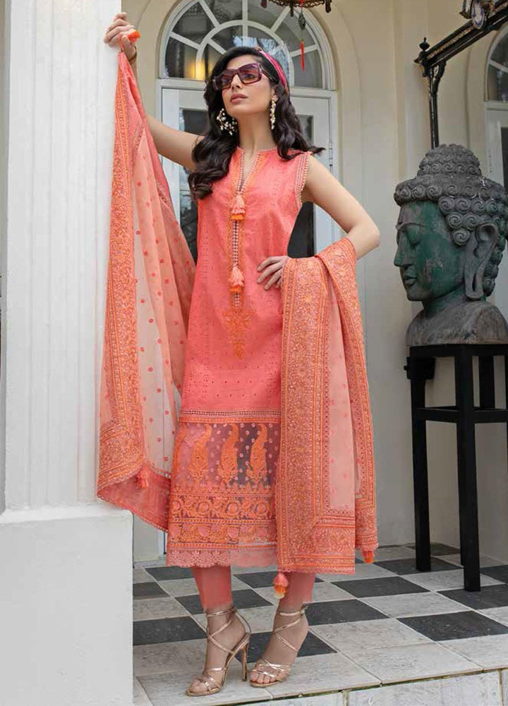 Sobia Nazir Embroidered Lawn Suits Unstitched 3 Piece SN21L 3A - Luxury Collection