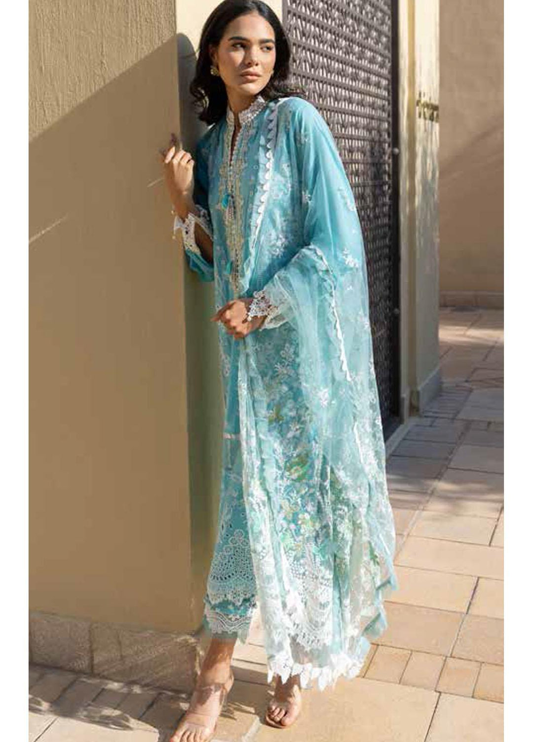 Sobia Nazir Embroidered Lawn Suits Unstitched 3 Piece SN22LL 12A - Luxury Summer Collection