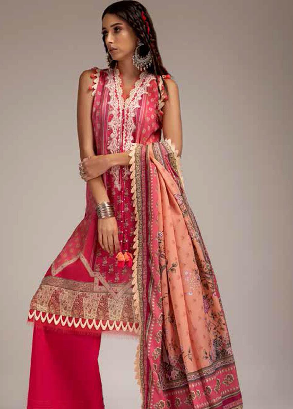 Sobia Nazir Satin Unstitched Printed 3 Piece Suits SN25SF D-08 - Festive Collection