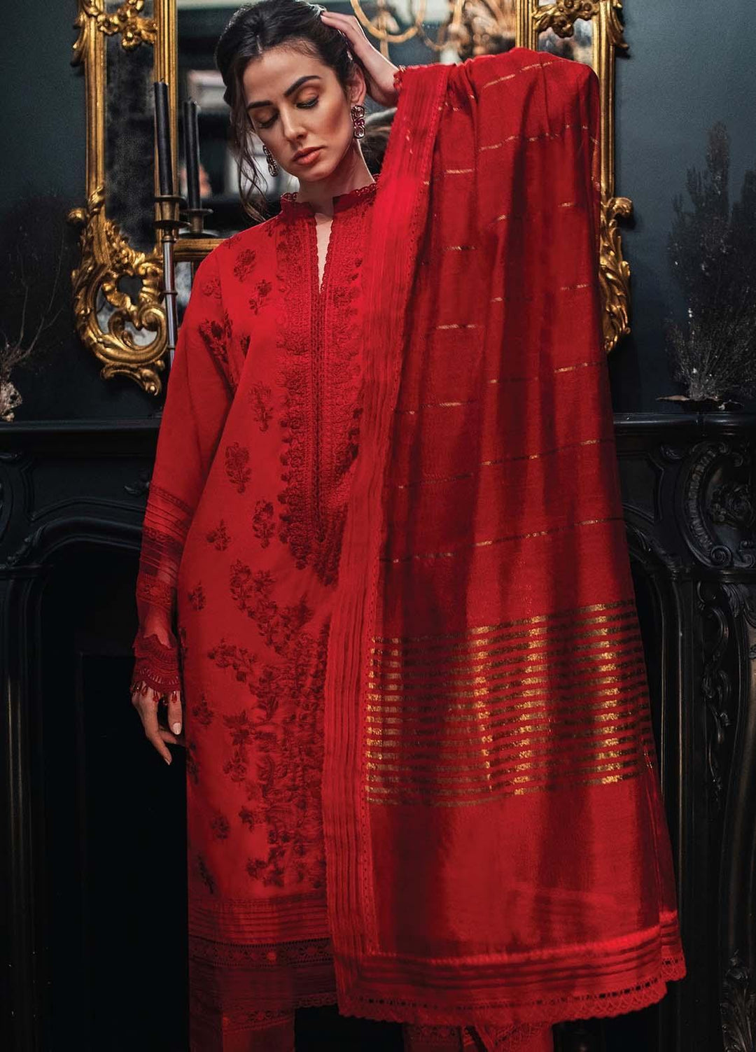 Vital By Sobia Nazir Embroidered Lawn Suits Unstitched 3 Piece SN21V 7B - Summer Collection