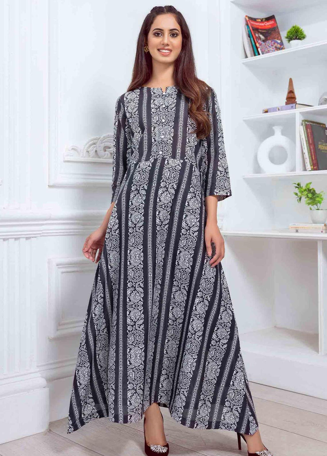 Soffio Pret Casual Lawn Frocks SFO21F SPC7041BW
