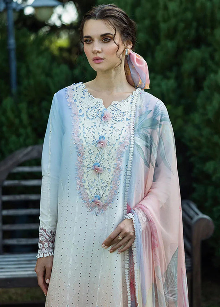 Solace Ombre by Mushq Chikankari Lawn Suit Unstitched 3 Piece MQ25SO D-08 Purezza - Summer Collection