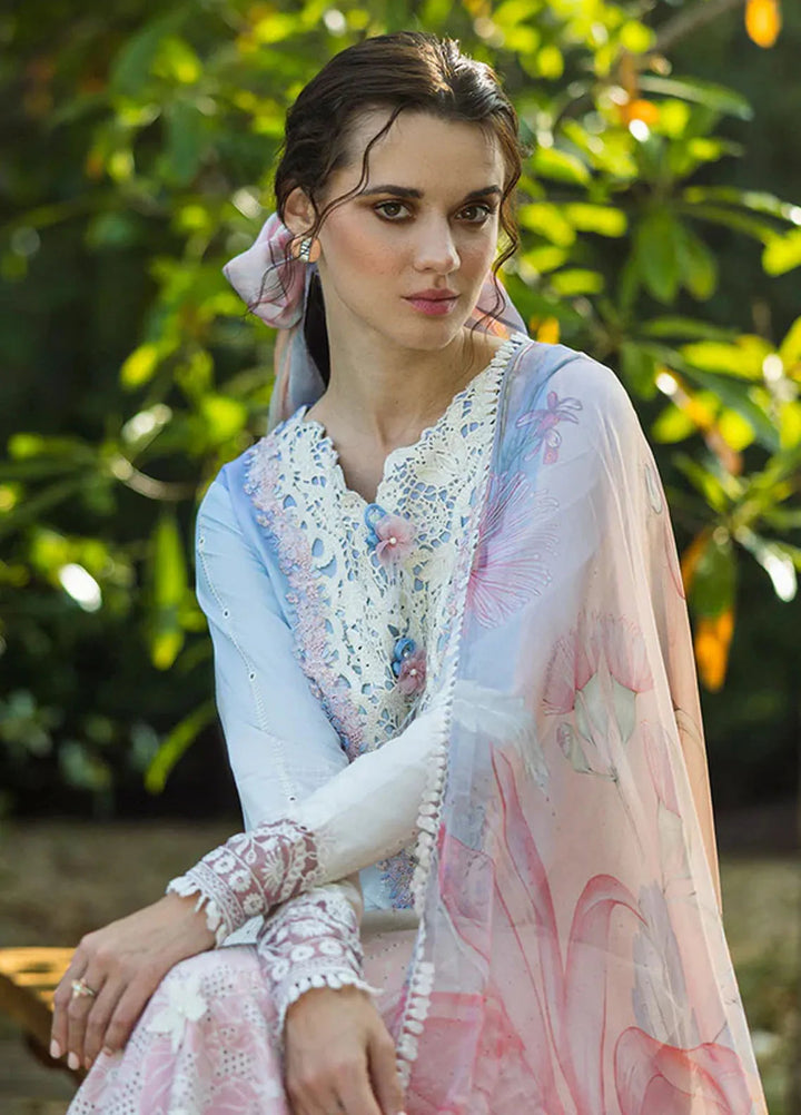 Solace Ombre by Mushq Chikankari Lawn Suit Unstitched 3 Piece MQ25SO D-08 Purezza - Summer Collection