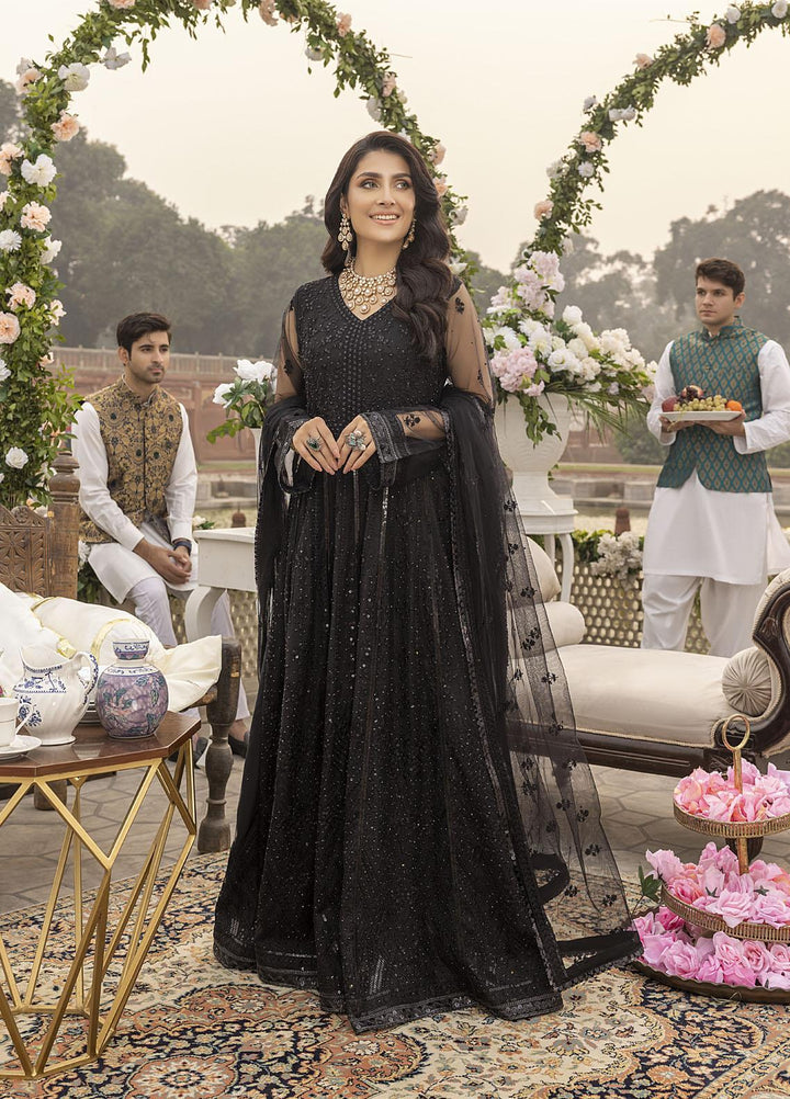 Sonia Umer by Shahzeb Textiles Embroidered Net Suits Unstitched 3 Piece ST22SU Black Divine - Wedding Collection