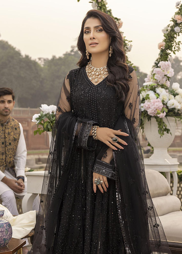 Sonia Umer by Shahzeb Textiles Embroidered Net Suits Unstitched 3 Piece ST22SU Black Divine - Wedding Collection