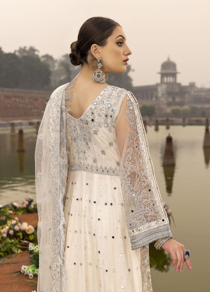 Sonia Umer by Shahzeb Textiles Embroidered Net Suits Unstitched 3 Piece ST22SU Silver Heaven - Wedding Collection