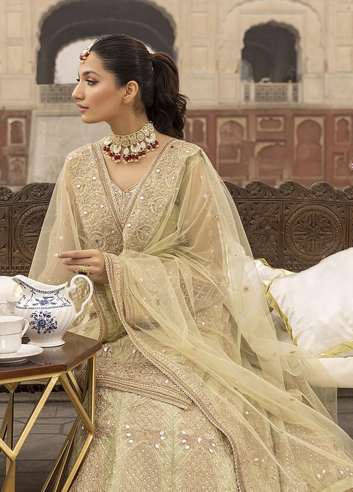 Sonia Umer by Shahzeb Textiles Embroidered Net Suits Unstitched 3 Piece ST22SU Minty Green - Wedding Collection