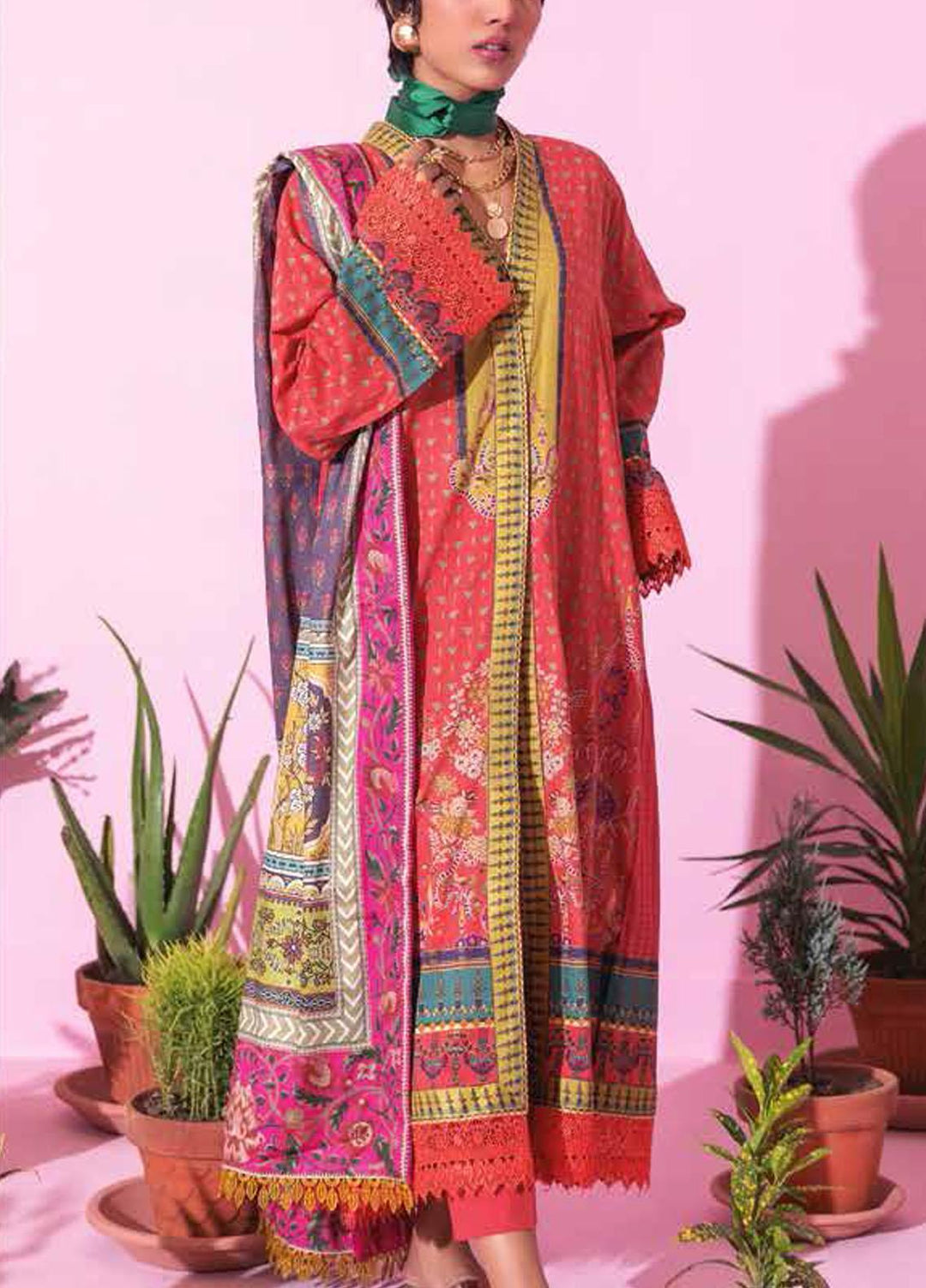 Spring Fling by Rang Rasiya Printed Lawn Suits Unstitched 3 Piece RR21SF 703 Tangerine Tone - Summer Collection