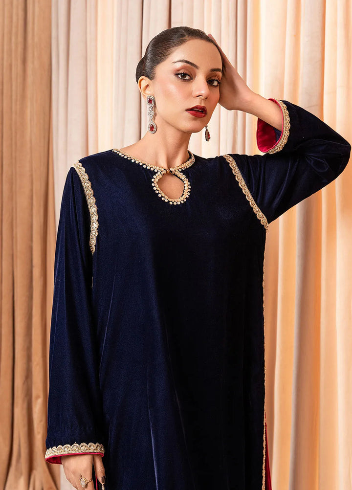 Stitch Vibes Pret Dyed Velvet 2 Piece Suit Serenade