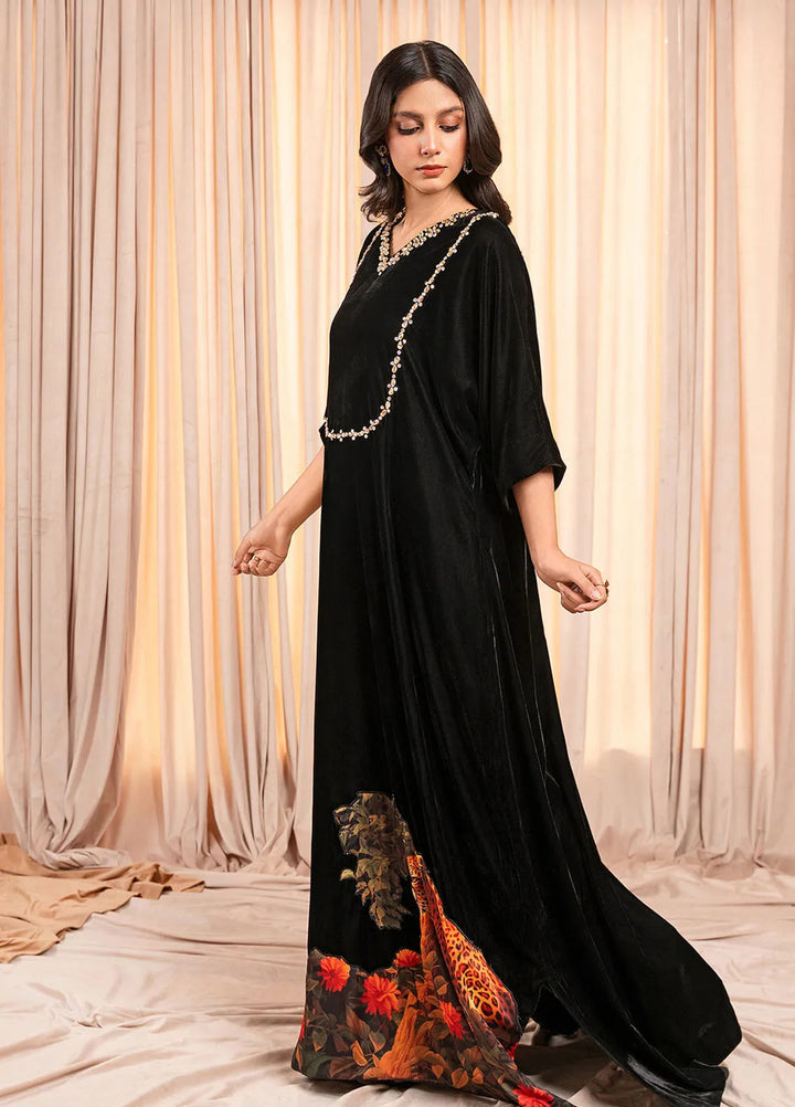 Stitch Vibes Pret Dyed Velvet Maxi Elnara Ember Kaftan