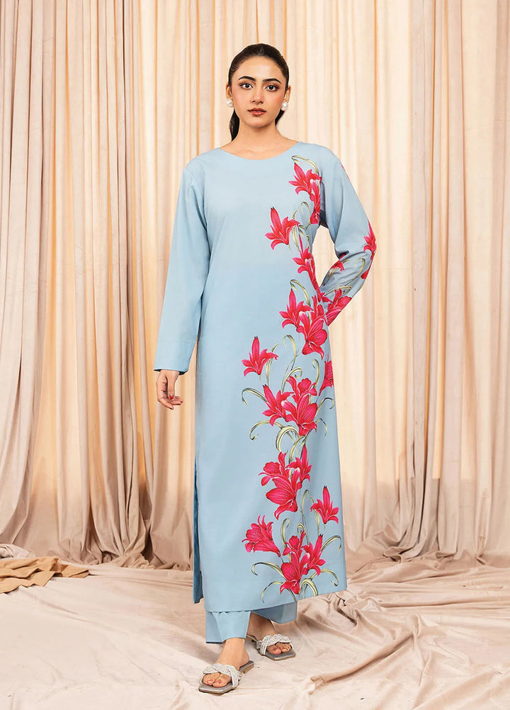 Stitch Vibes Pret Printed Crepe 2 Piece Suit Frosted Blue